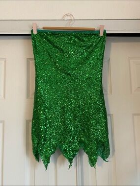 💚 Roma Costume Green Sequin Tinker Bell Size Medium TinkerBell Halloween